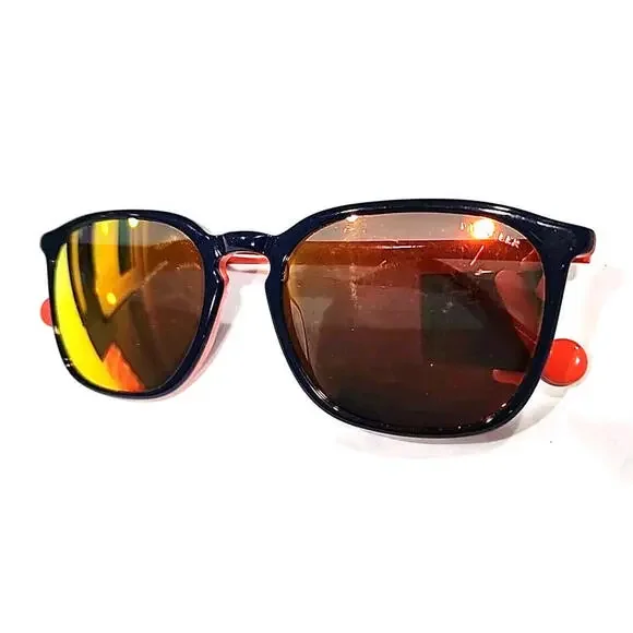 Moncler ML 0150 92L Blue Orange Yellow Square Sunglasses 56-19 150 Italy